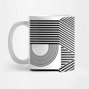 Geometric minimal lineart black Mug